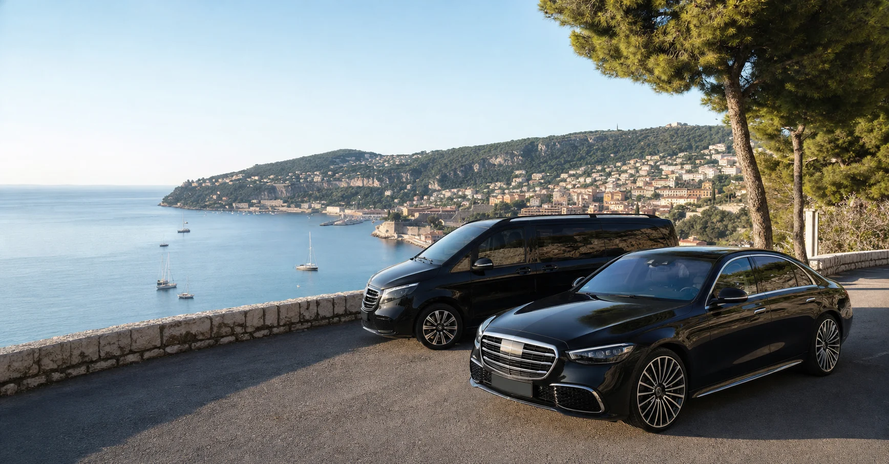 Luxury chauffeur vehicle for a Nice Airport to Villefranche transfer